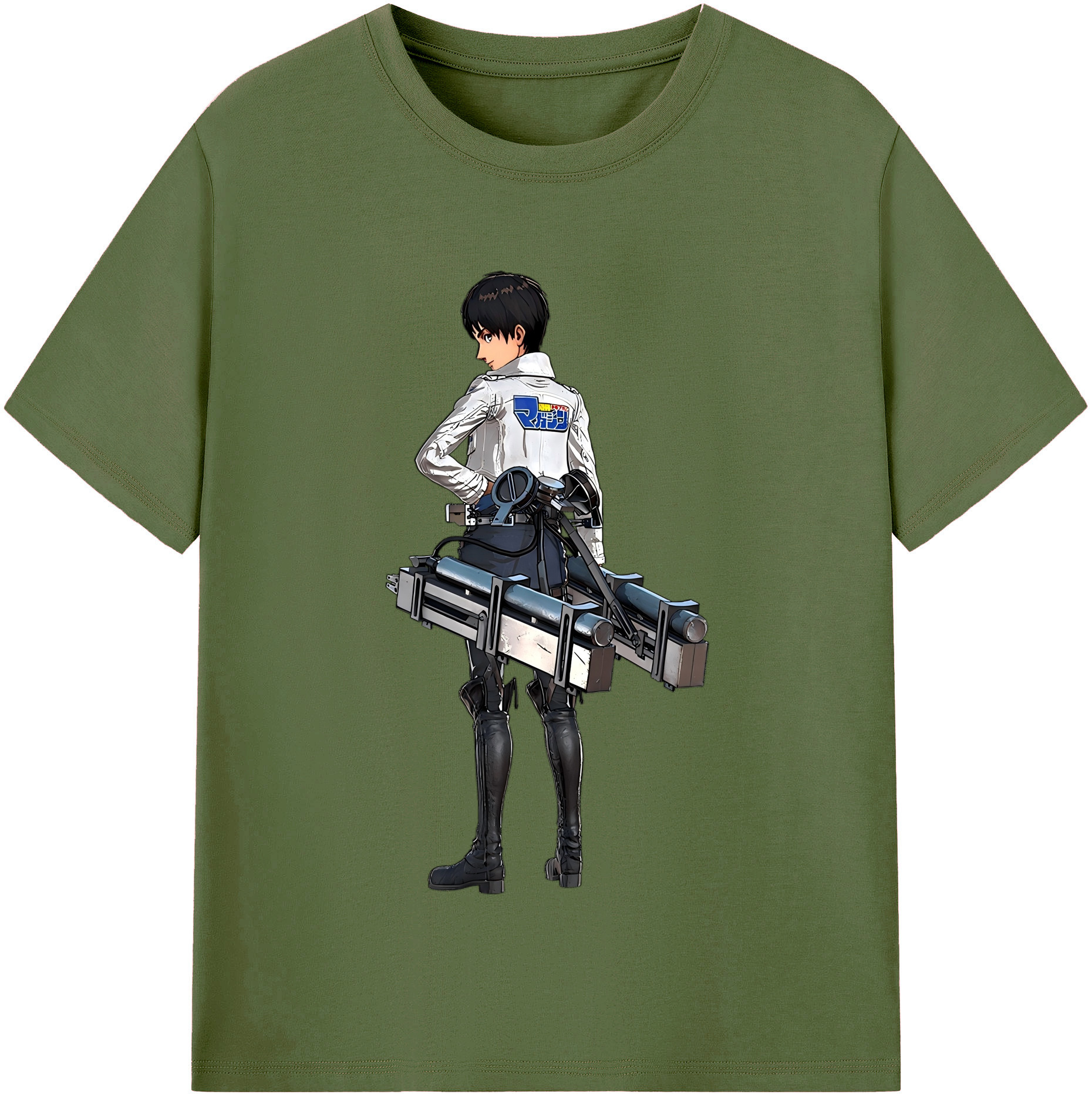 （画像用） 進撃の巨人 エレン･イェーガー Attack on Titan Eren Jäger 綿100％半袖Tシャツ（フロントプリント）